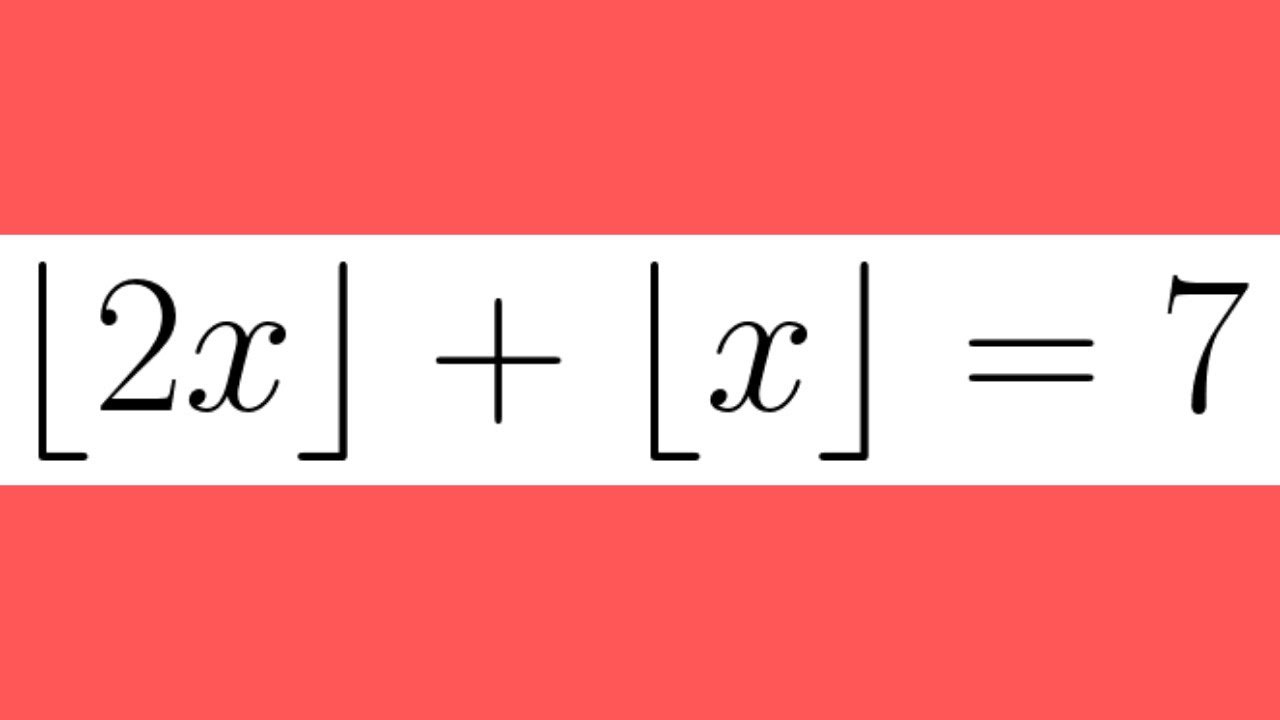 An equation with floor values! An algebraic adventure in equations and inequalities...
