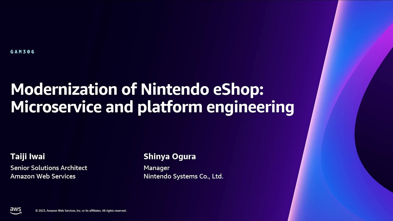AWS re:Invent 2023 - Modernization of Nintendo eShop: Microservice and platform engineering (GAM306)