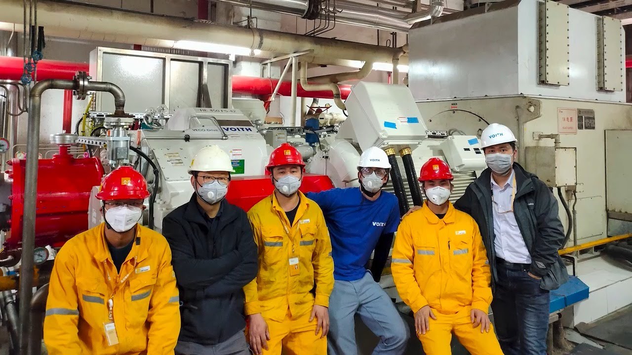 Voith variable speed drive VECO-Drive - Installation with proven efficiency of 97%