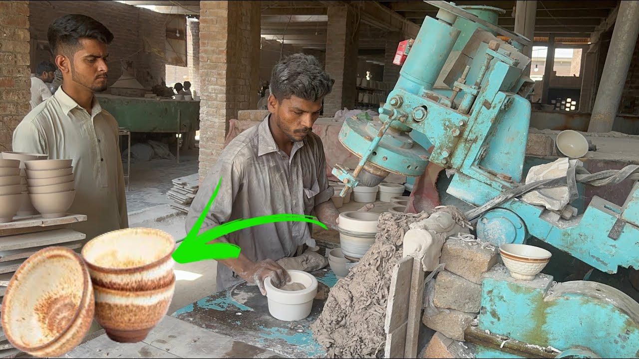 Mass Production Making Process of Ceramic bowls in factory ||  Super Clay Art,Color
