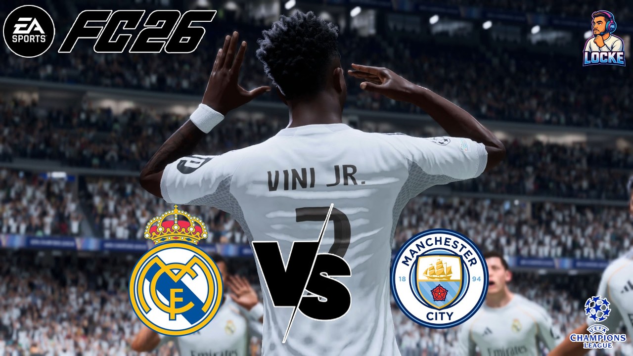 EA FC 26 | REAL MADRID X MANCHESTER CITY | OITAVAS DE FINAL | JOGO DE IDA | CHAMPIONS LEAGUE