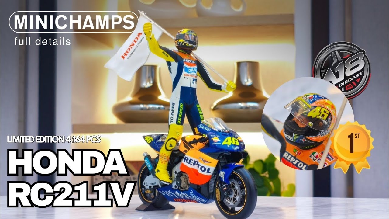 Limited items Rossi First Win Moto GP 2002 | Minichamps 1/12 #automobile #motogp #hobbydiecast 