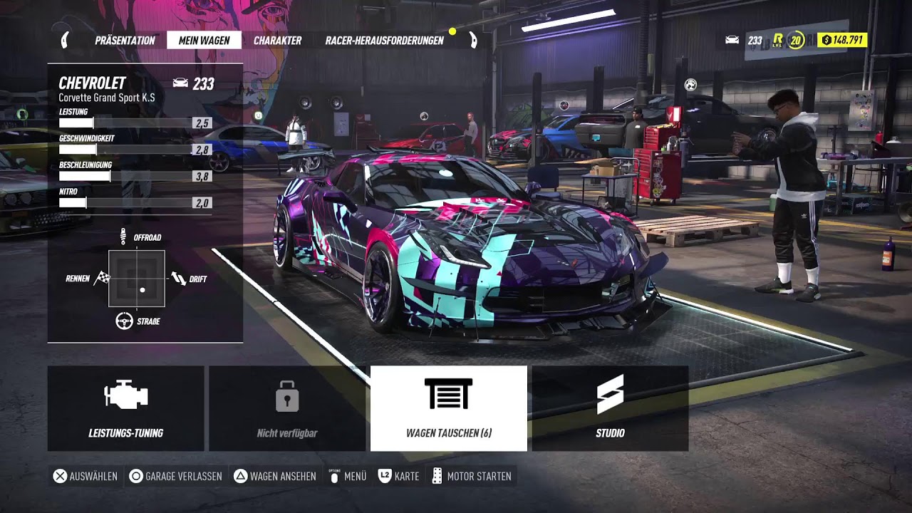 Need For Speed Heat mit Lenkrad und Controller