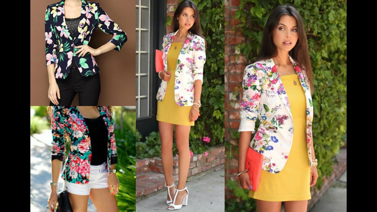 Chaquetas floreadas para mujeres