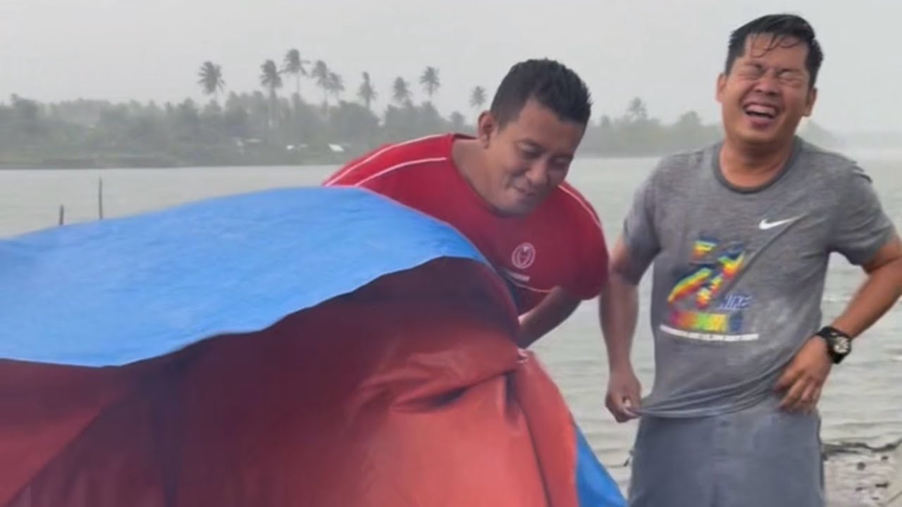 BEST EVER ADVENTURE EXPERIENCING STRONG WIND AND RAIN WHILE COOKING (BOSS AMPEL VLOGS)