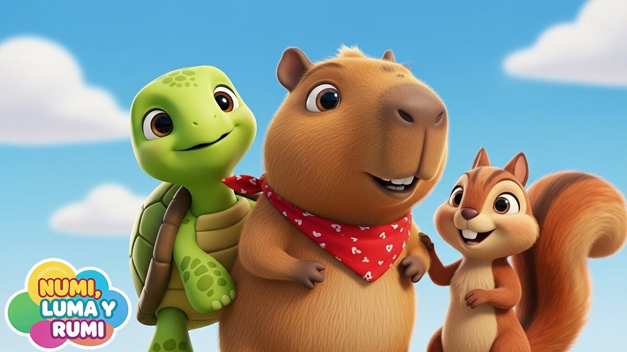 🎵 Capi el Capibara | Canción Infantil de la Amistad 🐢🐿️ | ¡Vamos a Jugar!