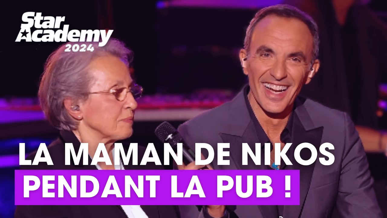La maman de Nikos fait rire tout le monde pendant la pub ! 🤣 | #StarAcademy 2024