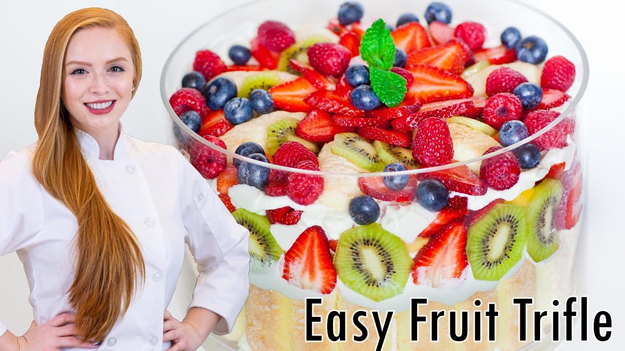 The BEST Fruit Trifle Recipe - EASY No-Bake Dessert Recipe!