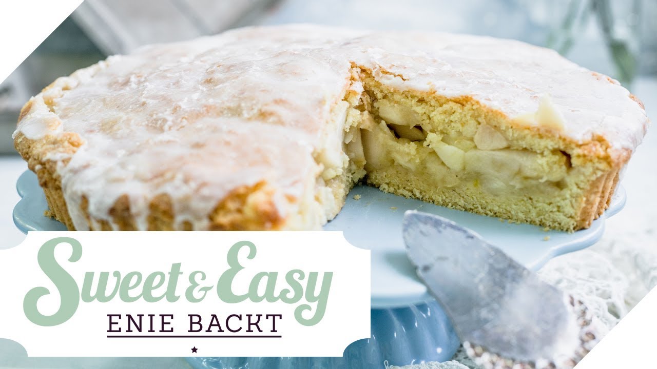 Gedeckter Apfelkuchen mit Zitronenglasur | Sweet & Easy - Enie backt | sixx