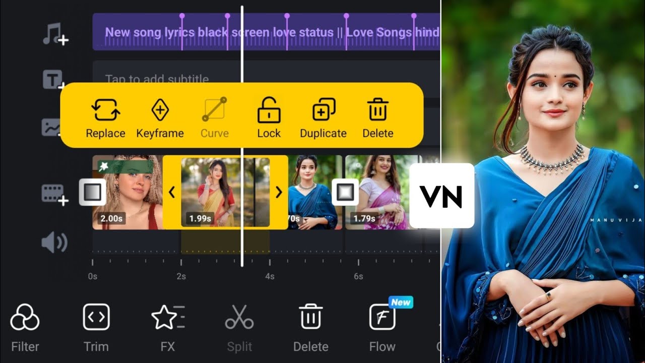 Vn Photo Video Editing With Song | Photo Me Gana Kaise Lagaye Vn App | Vn Editor Tutorial