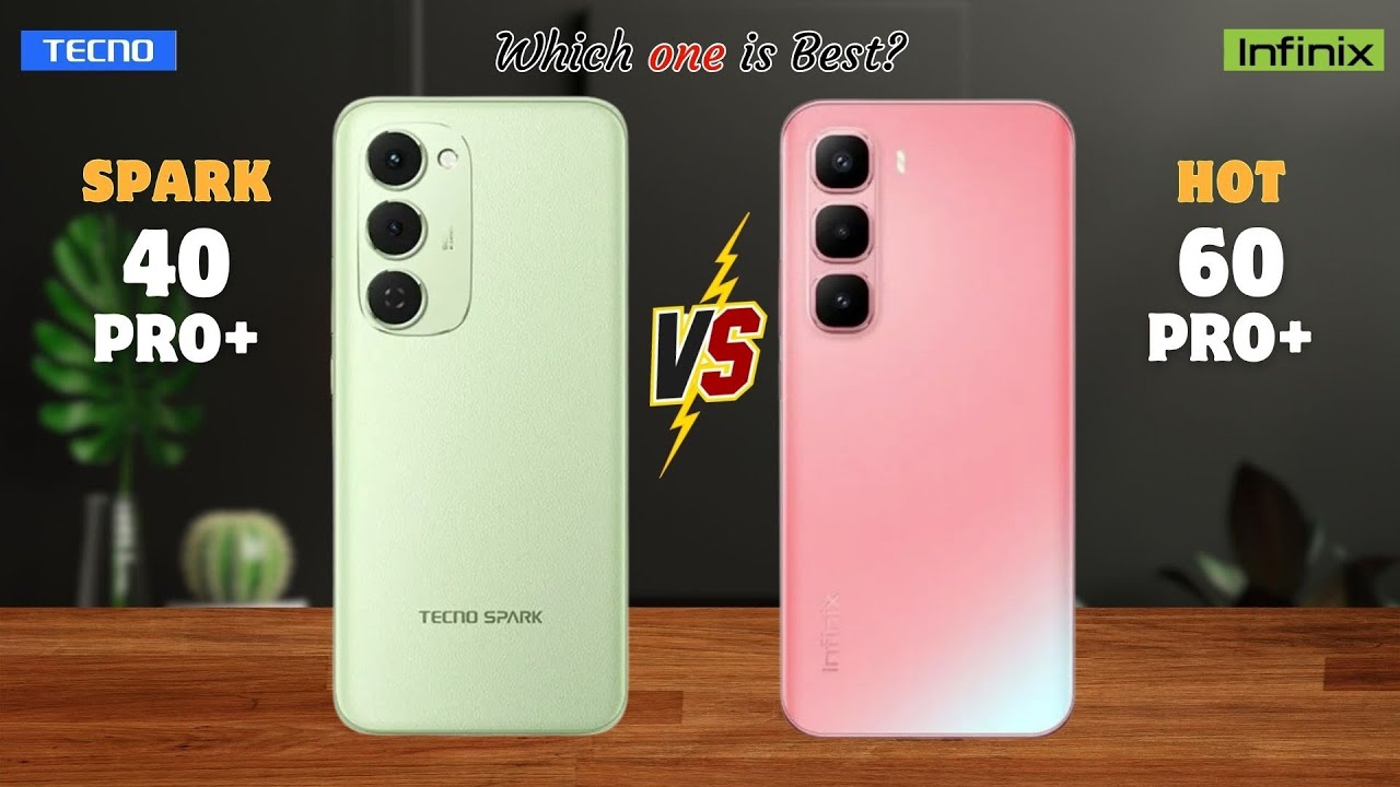 Tecno Spark 40 Pro Plus vs Infinix Hot 60 Pro Plus⚡full Details