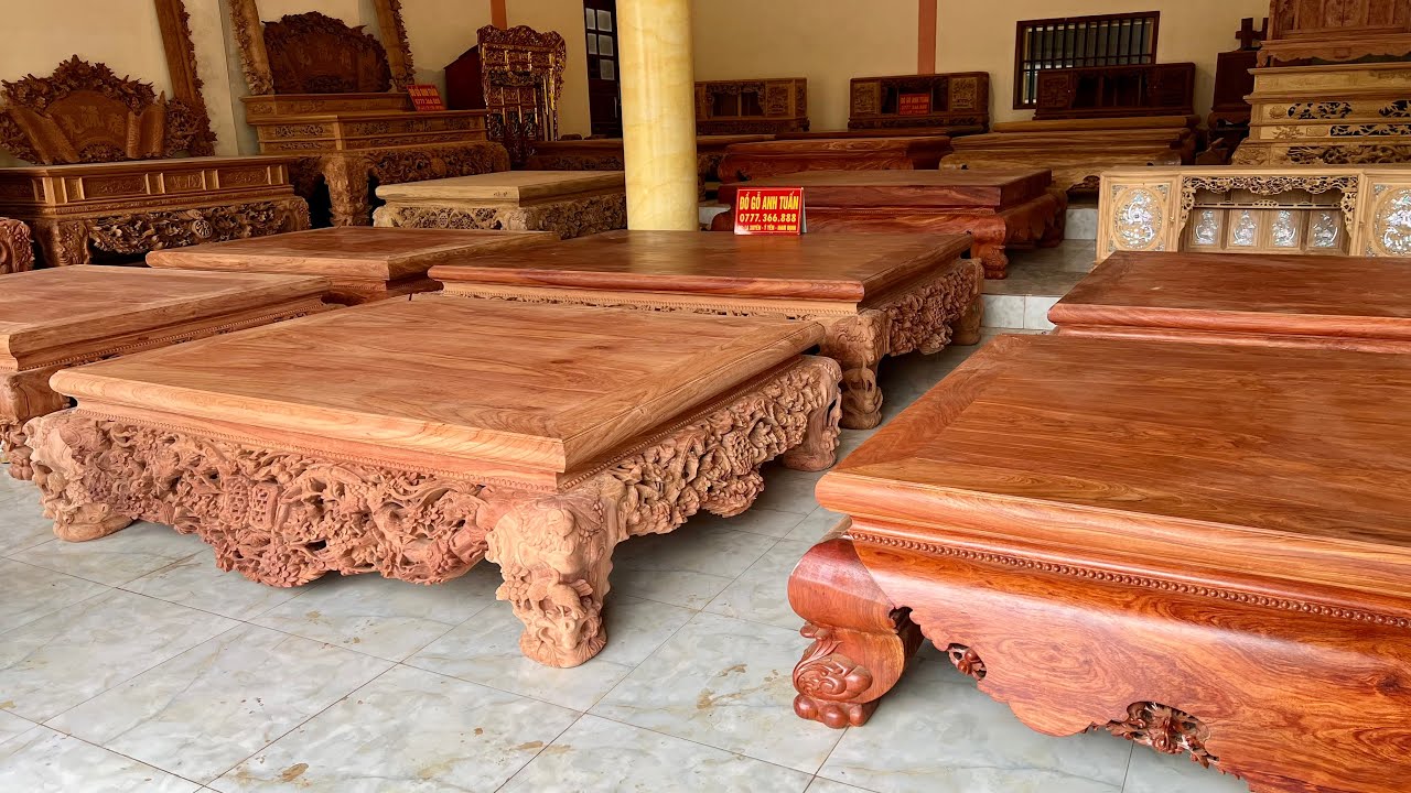 Giảm Giá Đón Tết Toàn Bộ Các Mặt Hàng Đồ Gỗ Đồ Thờ : Sập Gỗ - Tủ Chè - Sập Thờ - Hoành Phi Câu Đối