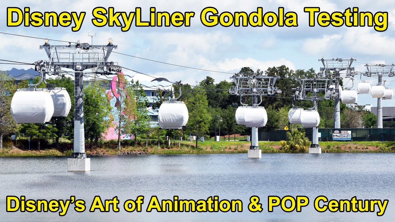 Disney Skyliner Gondola Testing at Disney's Art of Animation & Pop Century Resort Station