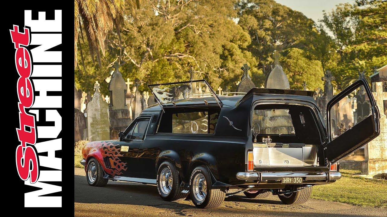 Six-wheel HT Holden hearse & Brougham mourning coach