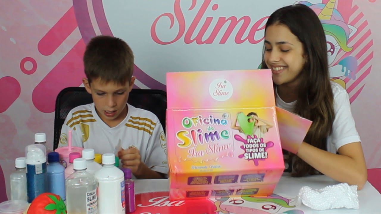 DESAFIO DOBRO, METADE OU NADA COM SLIME - ISA SLIME