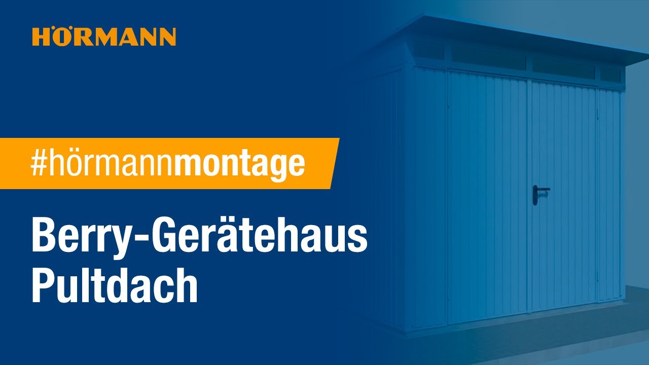 Montage Gerätehaus Pultdach Classic | Hörmann