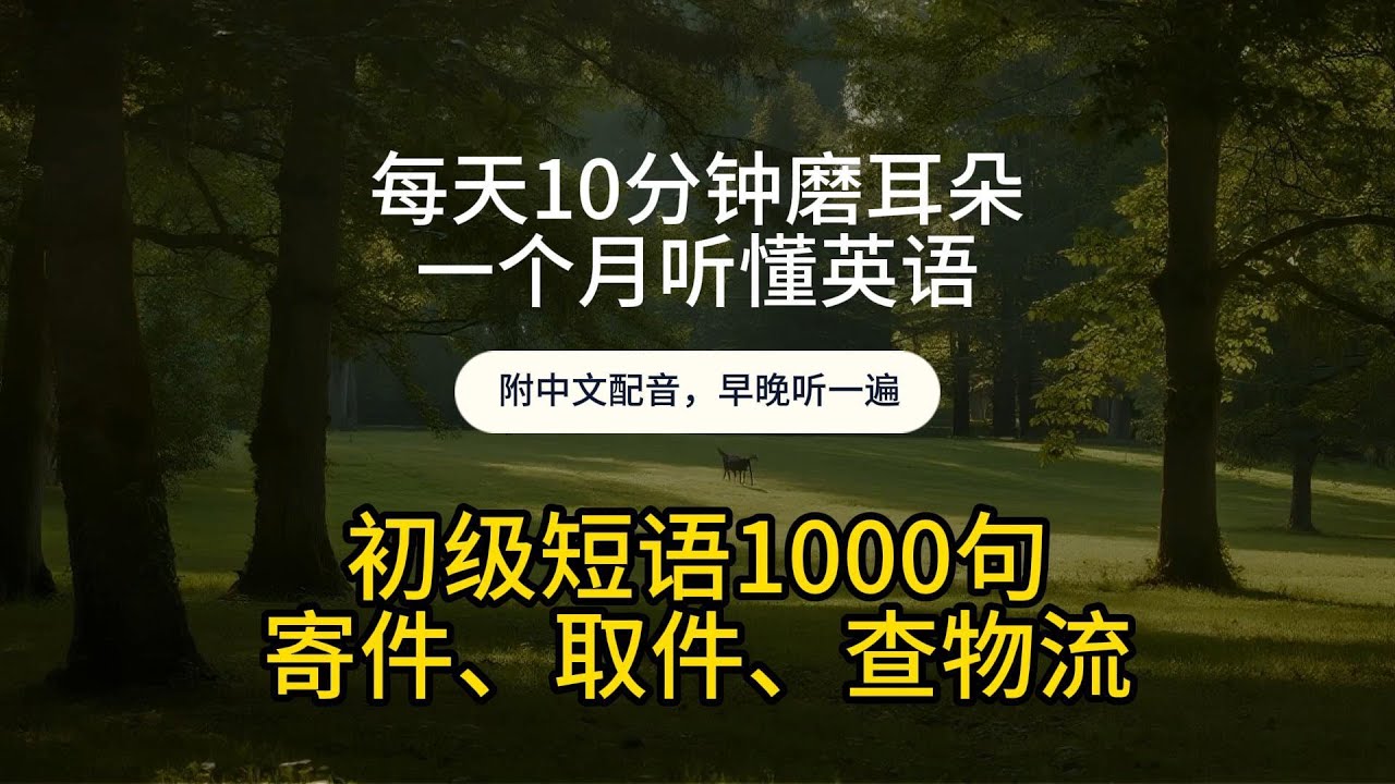 🎧 每天10分钟磨耳朵｜一个月听懂英语《寄件、取件、查物流》
