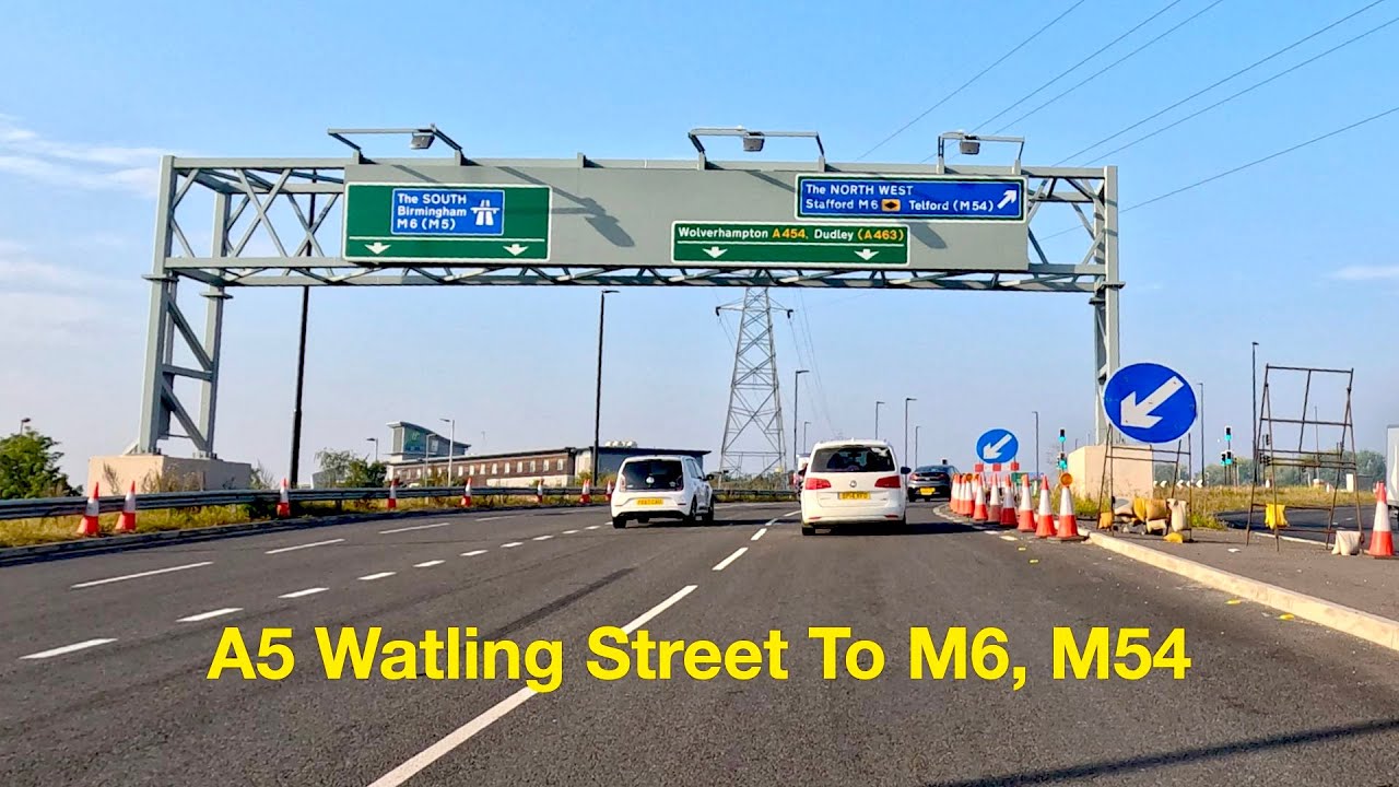 A5 Watling Street Via Walsall To M6 And M54