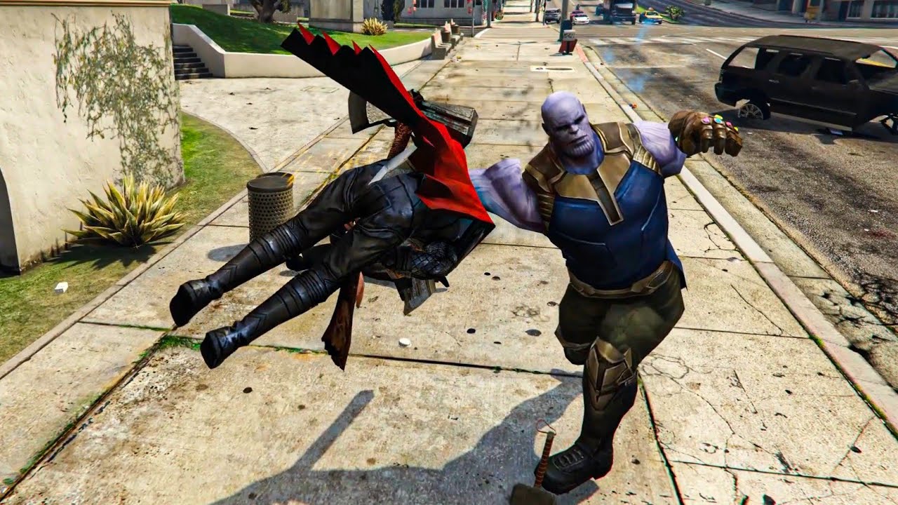 THANOS vs THOR in GTA 5 😱 | Infinity Gauntlet vs God of Thunder ⚡