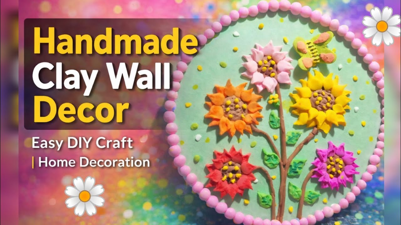 DIY Clay Wall Decor | Simple and Colorful Home Decoration Idea✨#diy #craft 