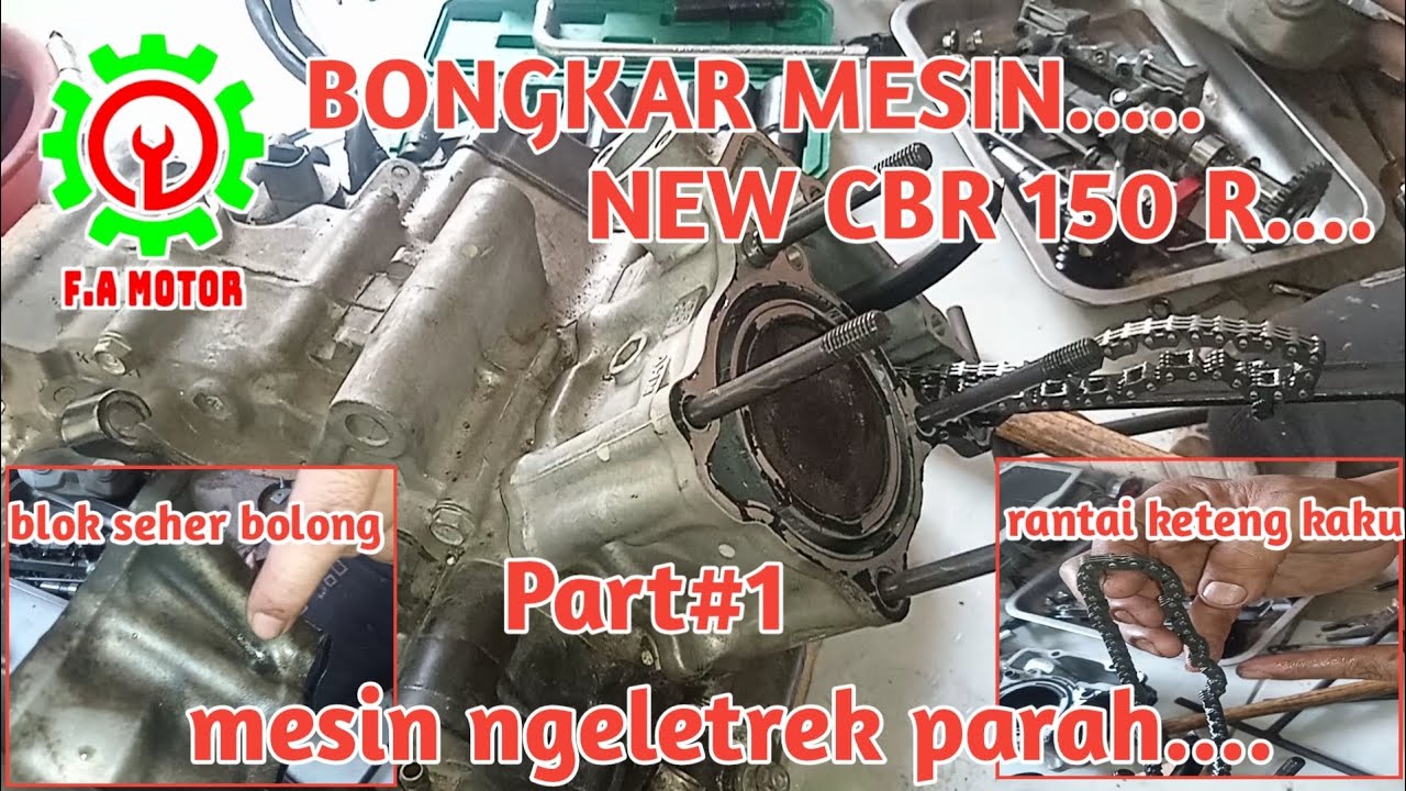 penyebab mesin Honda new CBR 150r bunyi ngeletrek parah..... Part#1