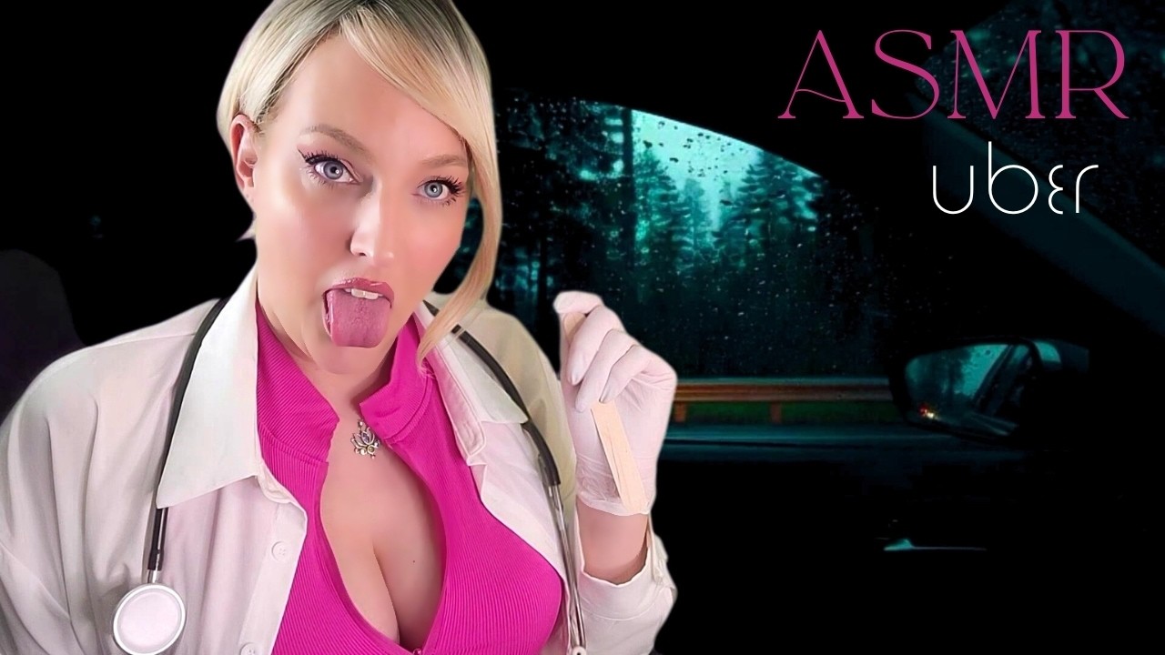 ASMR Водитель Uber RP | Врач проверяет ваше здоровье по дороге домой в дождь. Персональный уход, ...