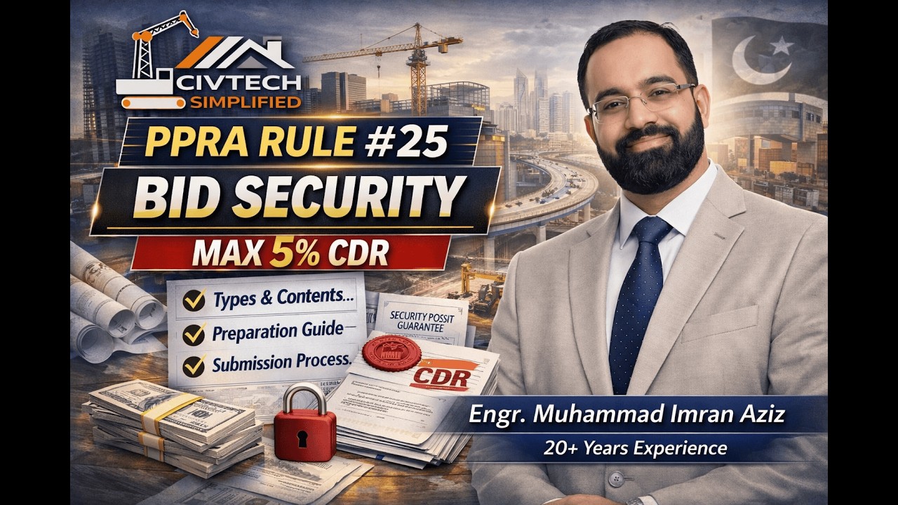 PPRA Rule 25 | Bid Security Requirements in Public Procurement Pakistan | PPRA Rules 2004 | 5% CDR