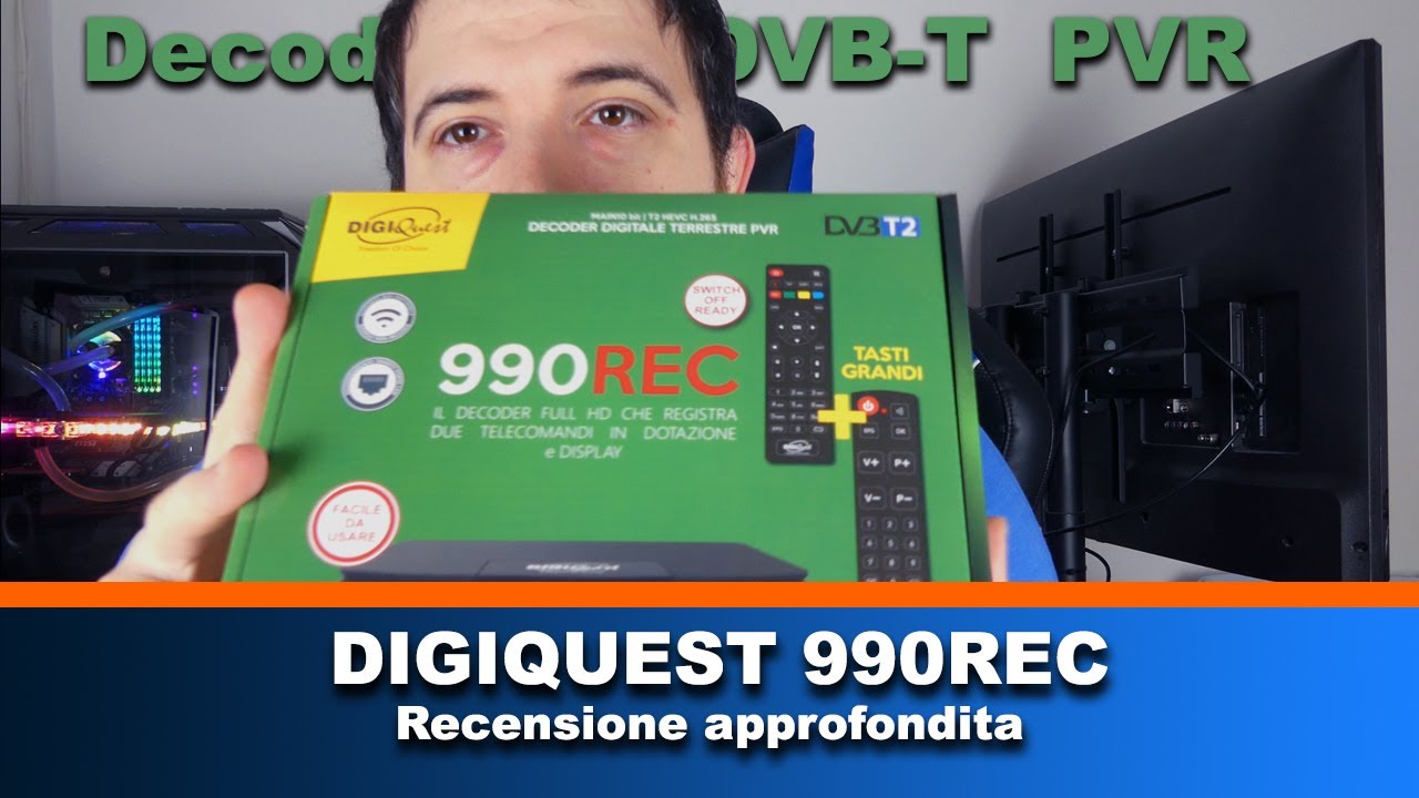 Digiquest 990 REC decoder DVB-T2 con PVR