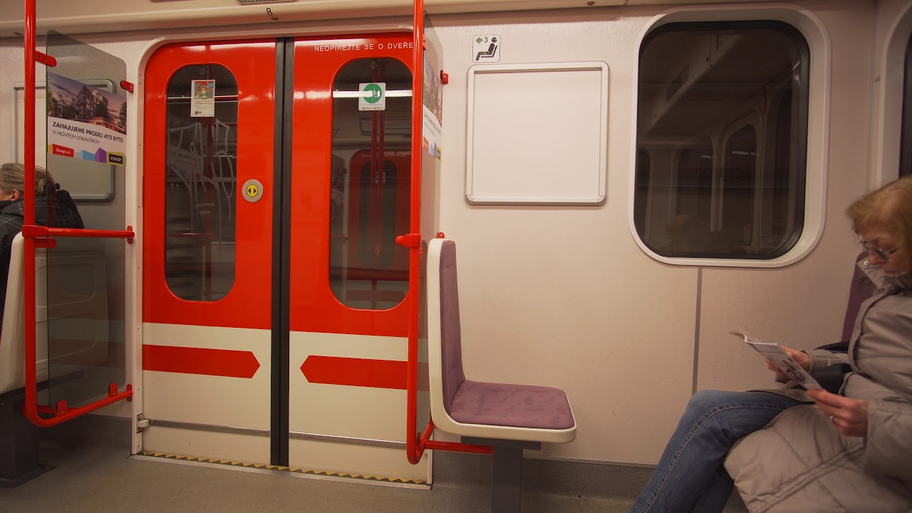 Czech Republic, Prague, metro ride from Dejvická to Nádraží Veleslavín