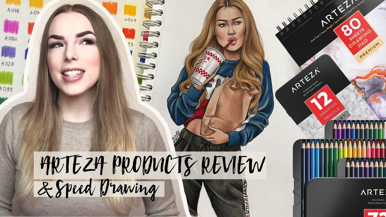 ARTEZA PRODUCTS REVIEW & Speed Drawing