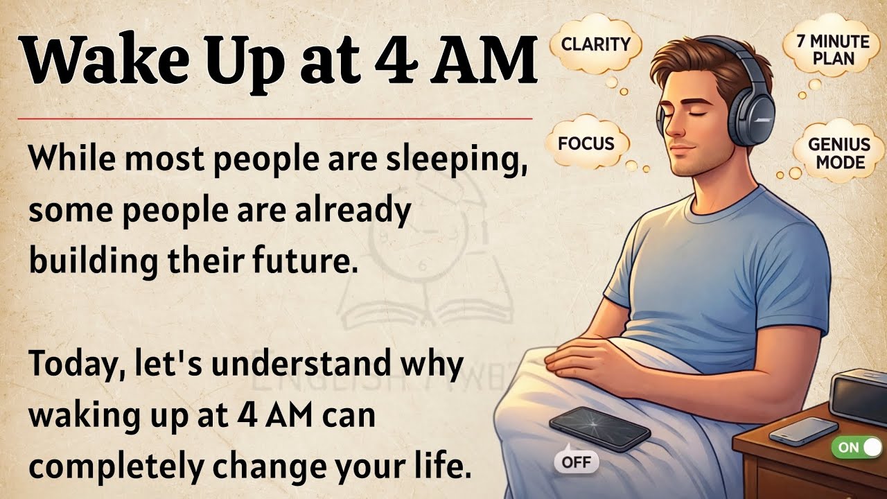 Wake up at 4 AM - Powerful Ways to Change Your Life Forever || Improve Your English Fluency ✅️