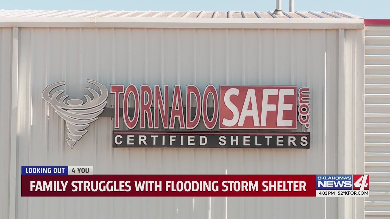 Family struggles with flooding storm shelter