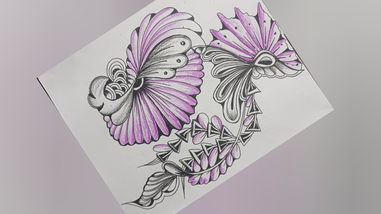 Zentangle easy drawing || The Most Peaceful Art #zentangle #peace #drawing