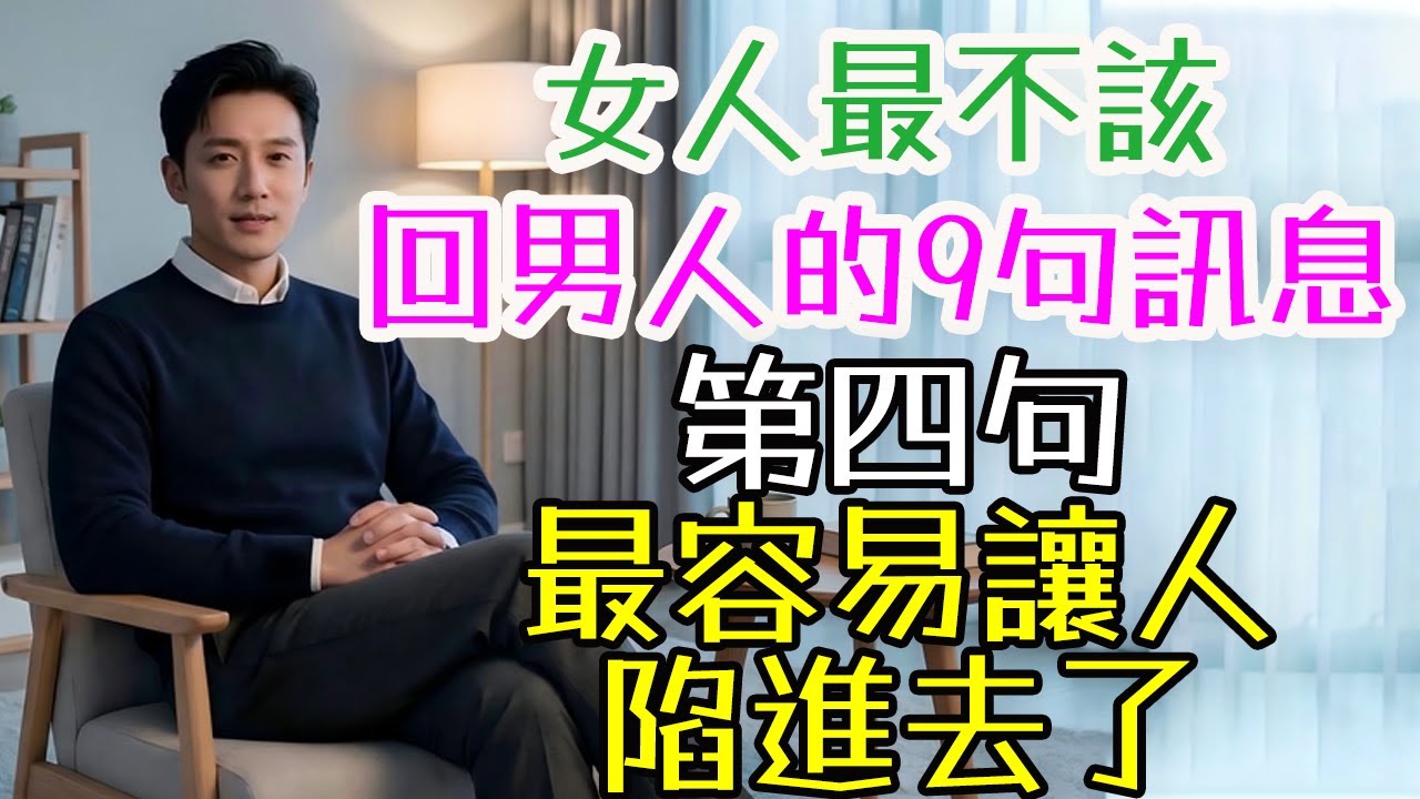 女人最不該回男人的九句訊息，第四句最容易讓人陷進去了。#三重愛 #情感成長 #兩性關係 #戀愛技巧 #幸福婚姻 #愛情 #夫妻之道 #戀愛技巧 #女性魅力 #兩性心理學 #夫妻 #情感成長 #