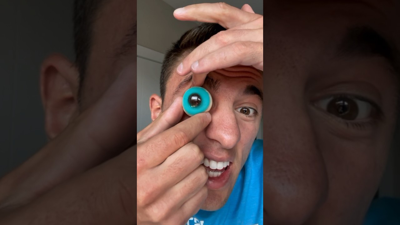 WEARING A GUMMY EYEBALL 😳