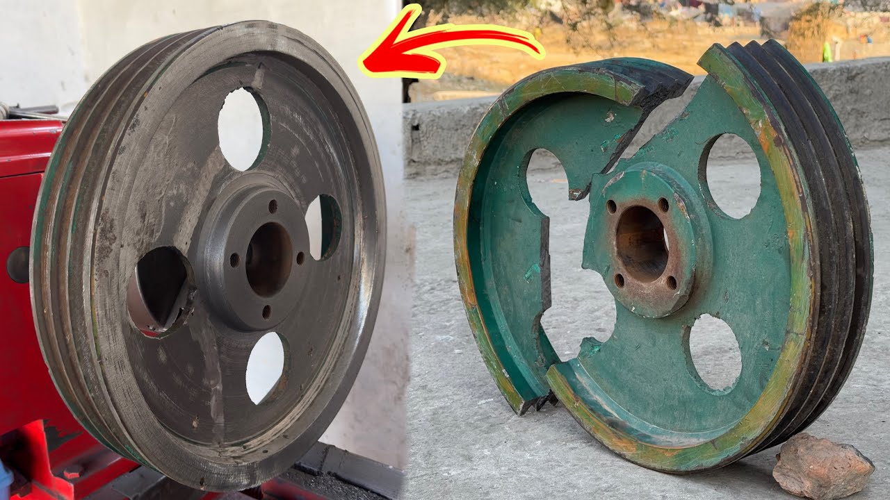 The Mechanic has Magic in his Hands Through Which he Charismatic Repaired Broken Thresher Pulley&hellip;.
