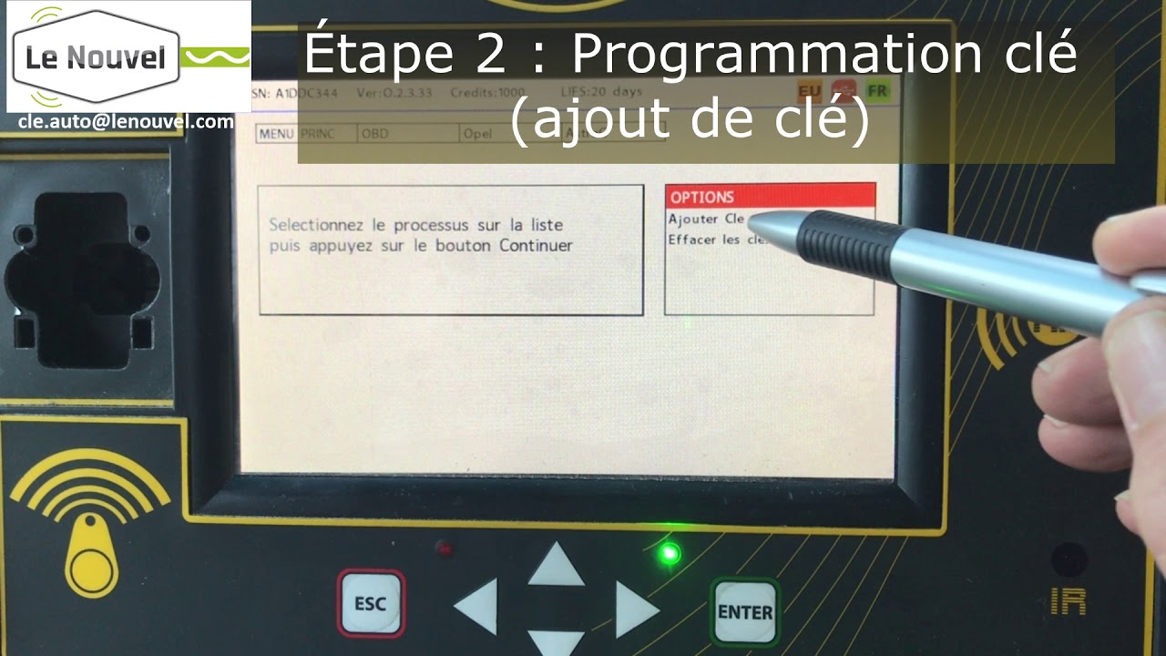 Zedfull Programmation télécommande Opel Astra G ID40 2001