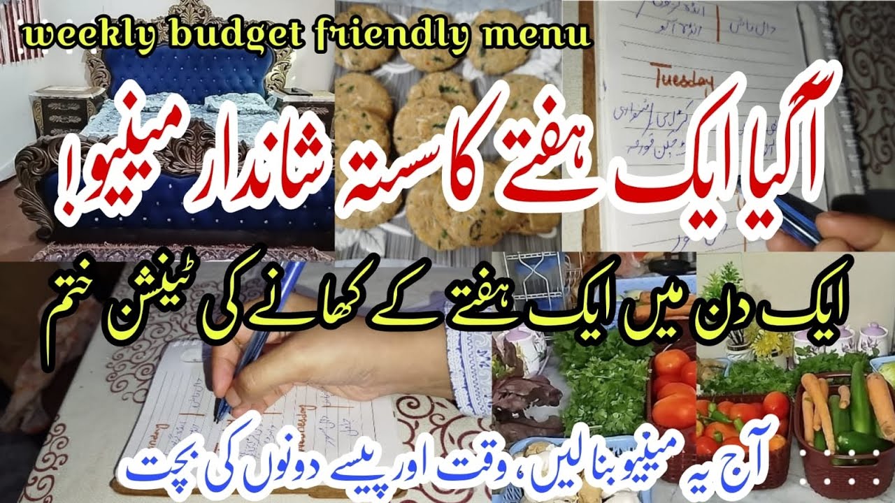 Affordable Weekly Menu✅ Low Budget Menu |Easy Meal Prep for Family Simple & Affordable Weekly Menu ✨