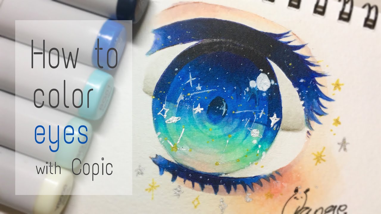 【コピック】下描きから目を描いてみた/How to color eyes with copic markers