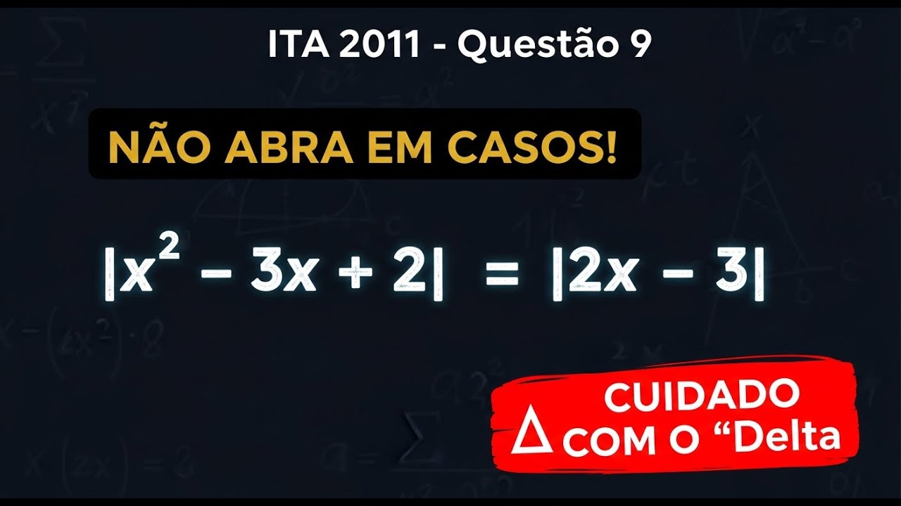 ITA - Equação modular: o método mais rápido (Cuidado com o Delta!)