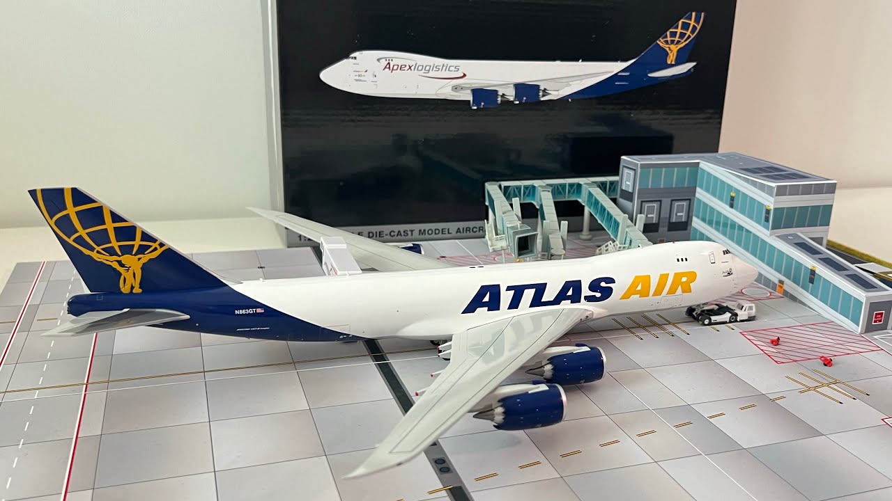 Atlas Air 747-8F, 1:200 Diecast Model | Unboxing | Gemini Jets 1:200 | Apex logistics |