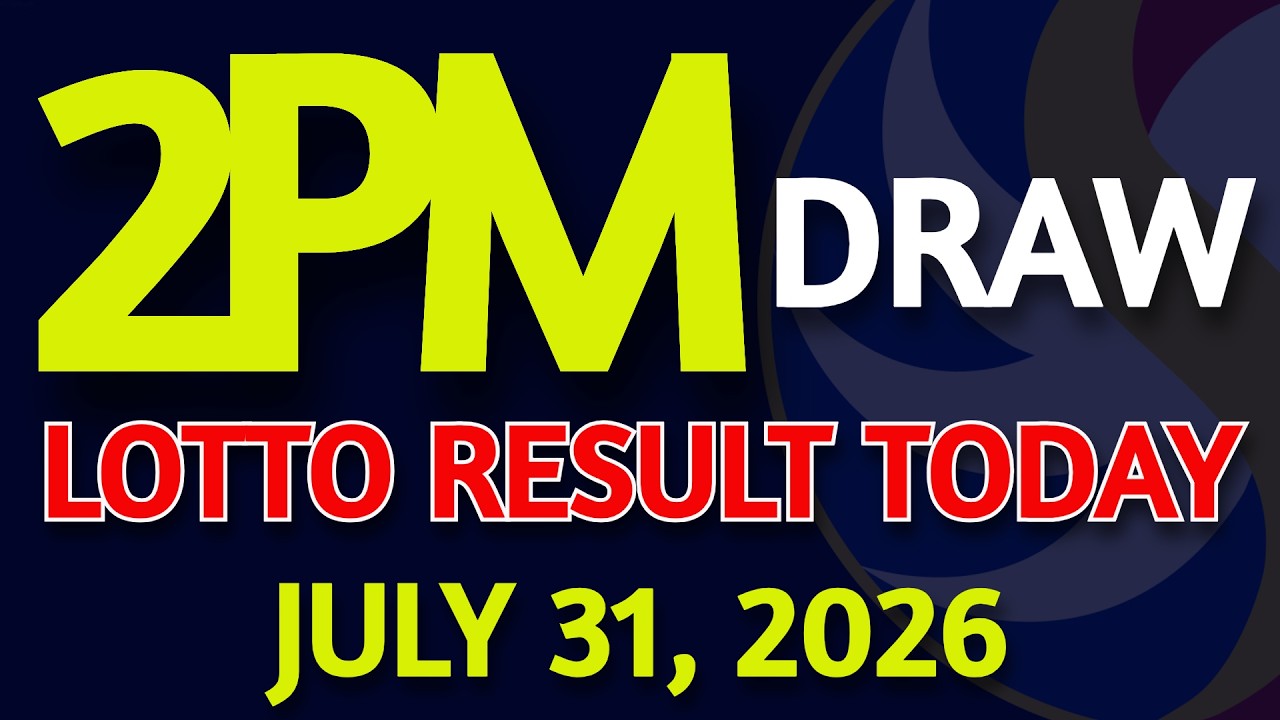 2pm Lotto Result Today July 31, 2026 Swertres Ez2 PCSO