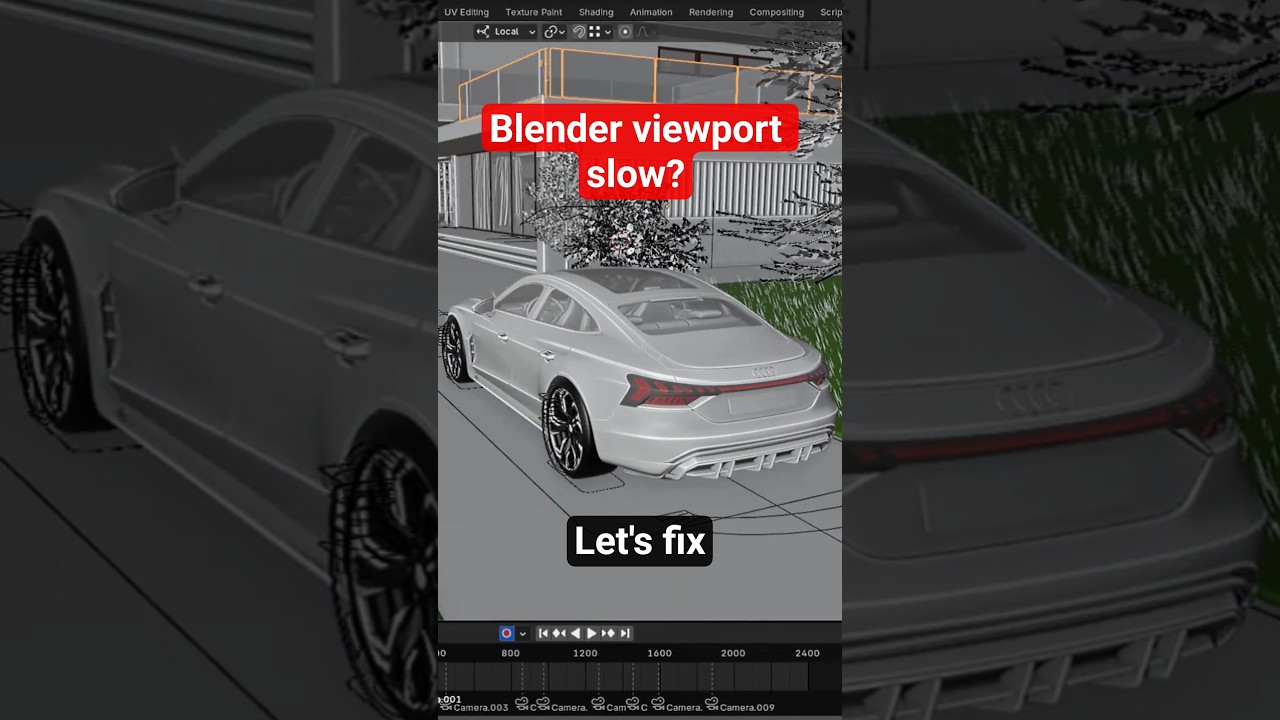 Fast viewport and responsive animation in Blender #blender3d #shorts  #blender