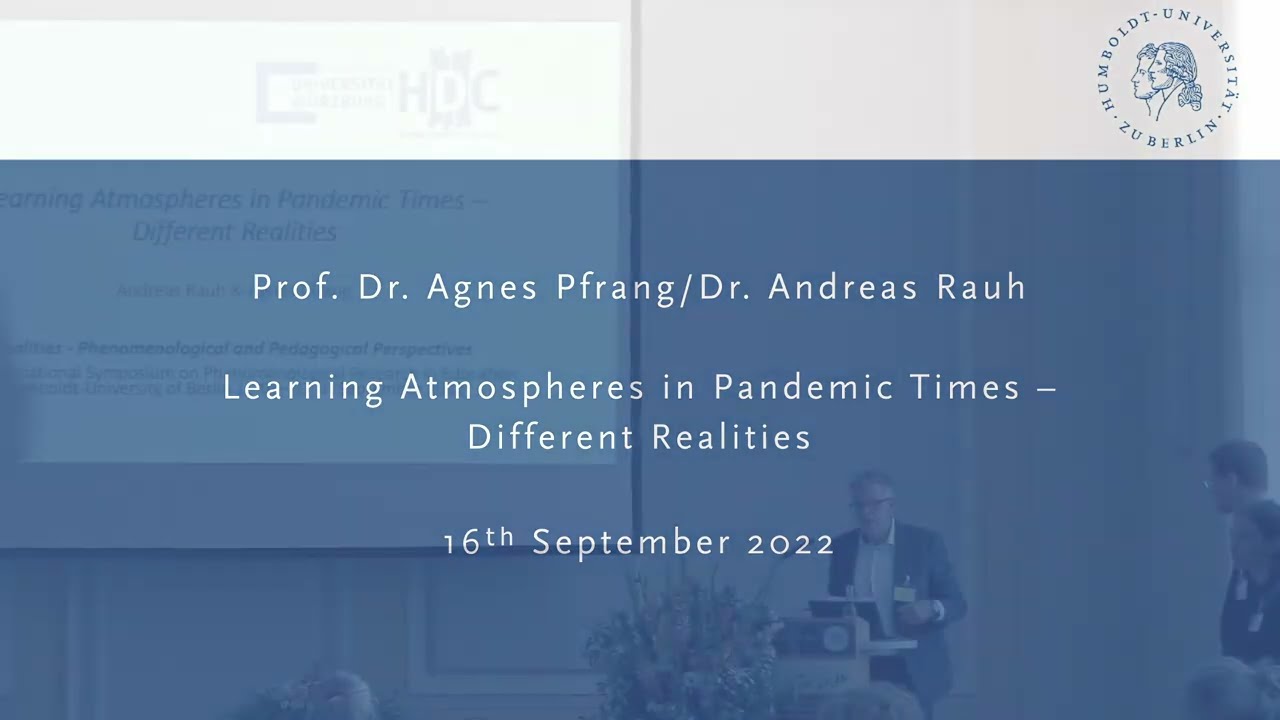 Agnes Pfrang/Andreas Rauh - Learning Atmospheres in Pandemic Times &ndash;Different Realities