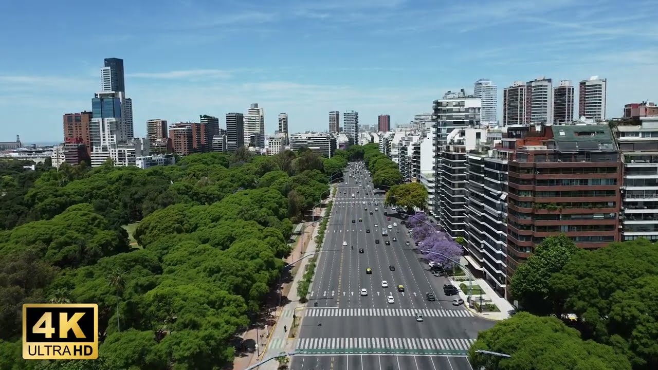 TRAVEL 4K por PALERMO en DRON  BUENOS AIRES ARGENTINA