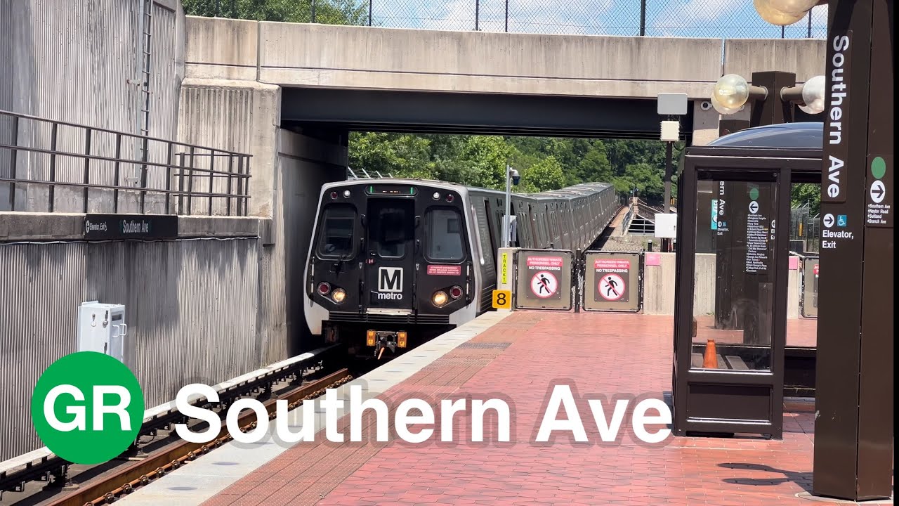 ⁴ᴷ ᴴᴰᴿ Washington Metro — Trains at Southern Avenue