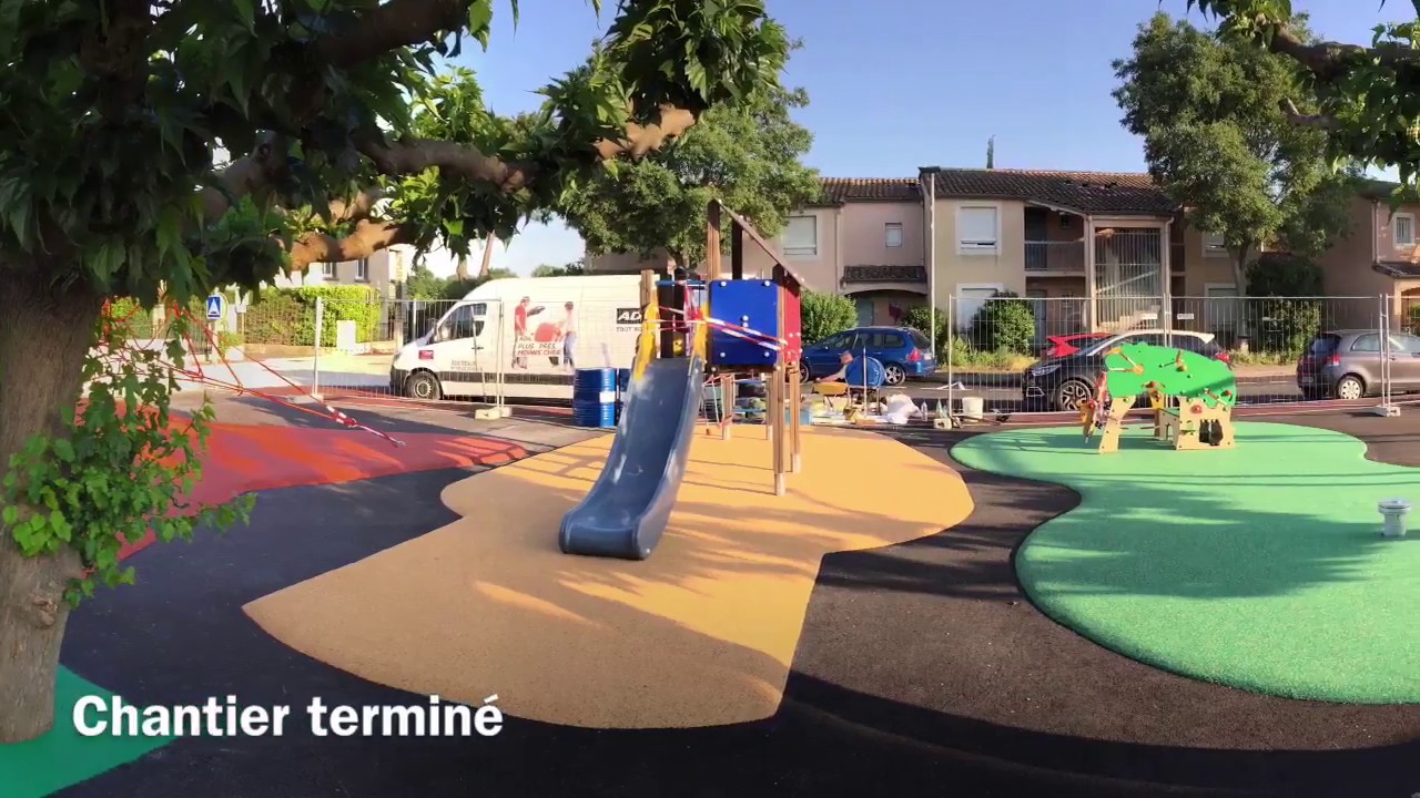 Sol souple amortissant   ETD TRADISOUPLE   Aire de jeux   Square Municipal CODOLET