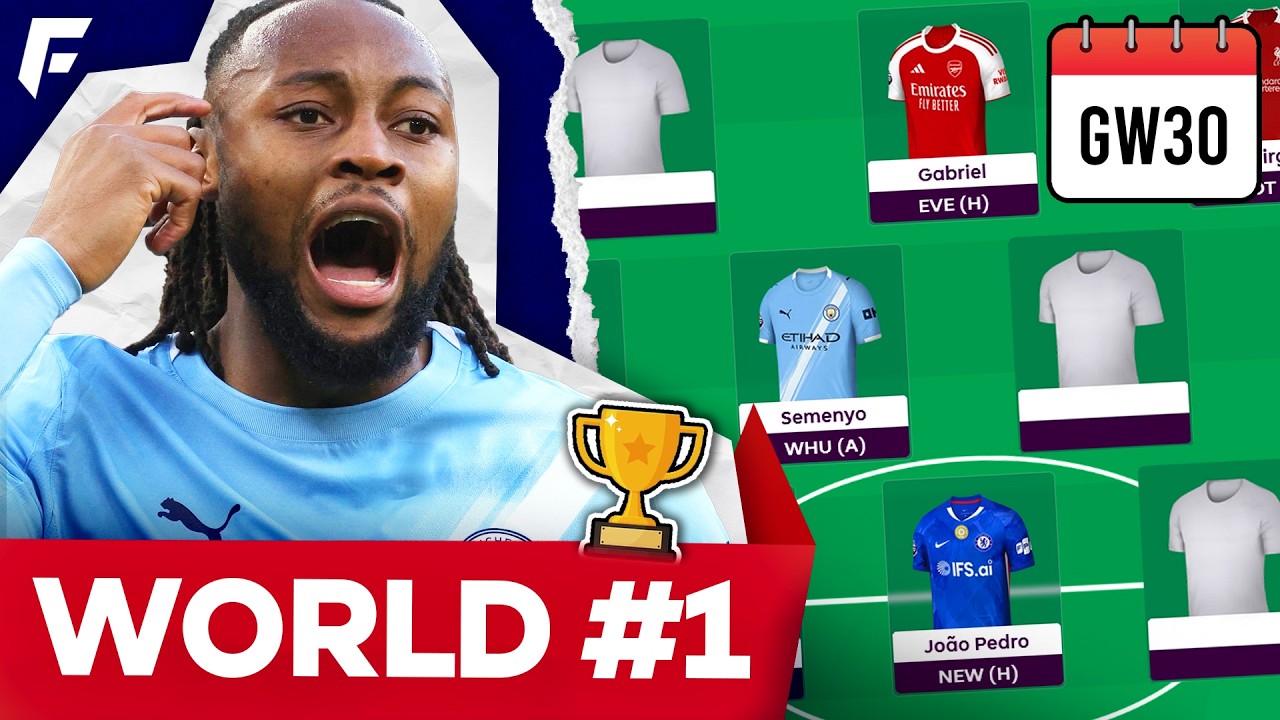 FPL GW30 RANK 1 TEAM SELECTION 🌍 MEET THE MANAGER 🤝