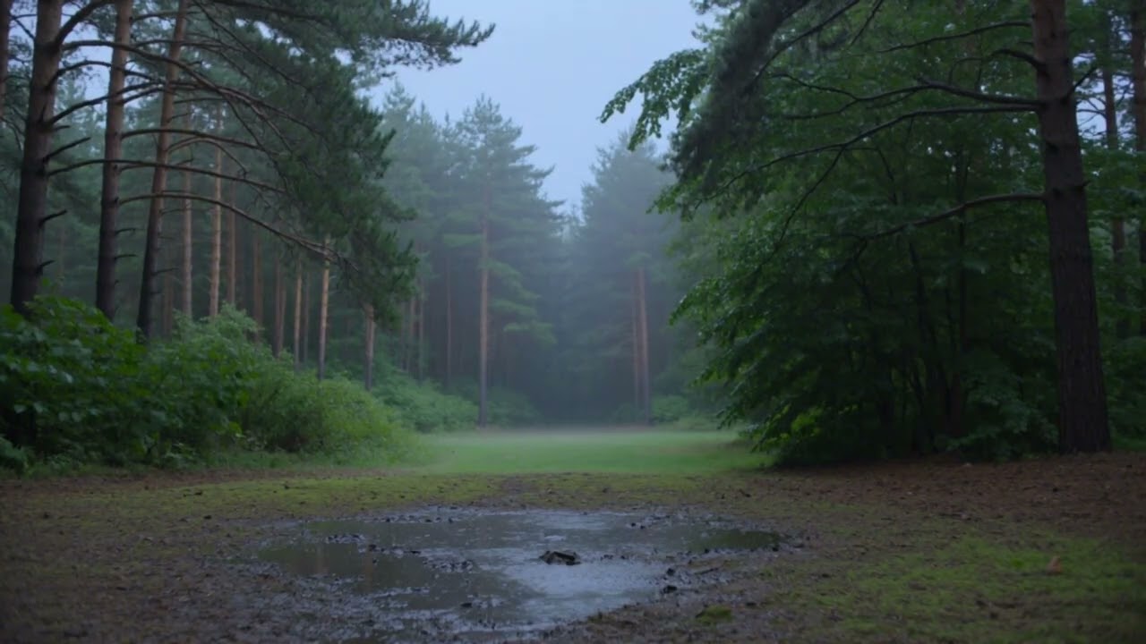 Peaceful Forest Rain Sounds 🌧️ | Relaxing Rain Ambience for Sleep, Study & Relaxation