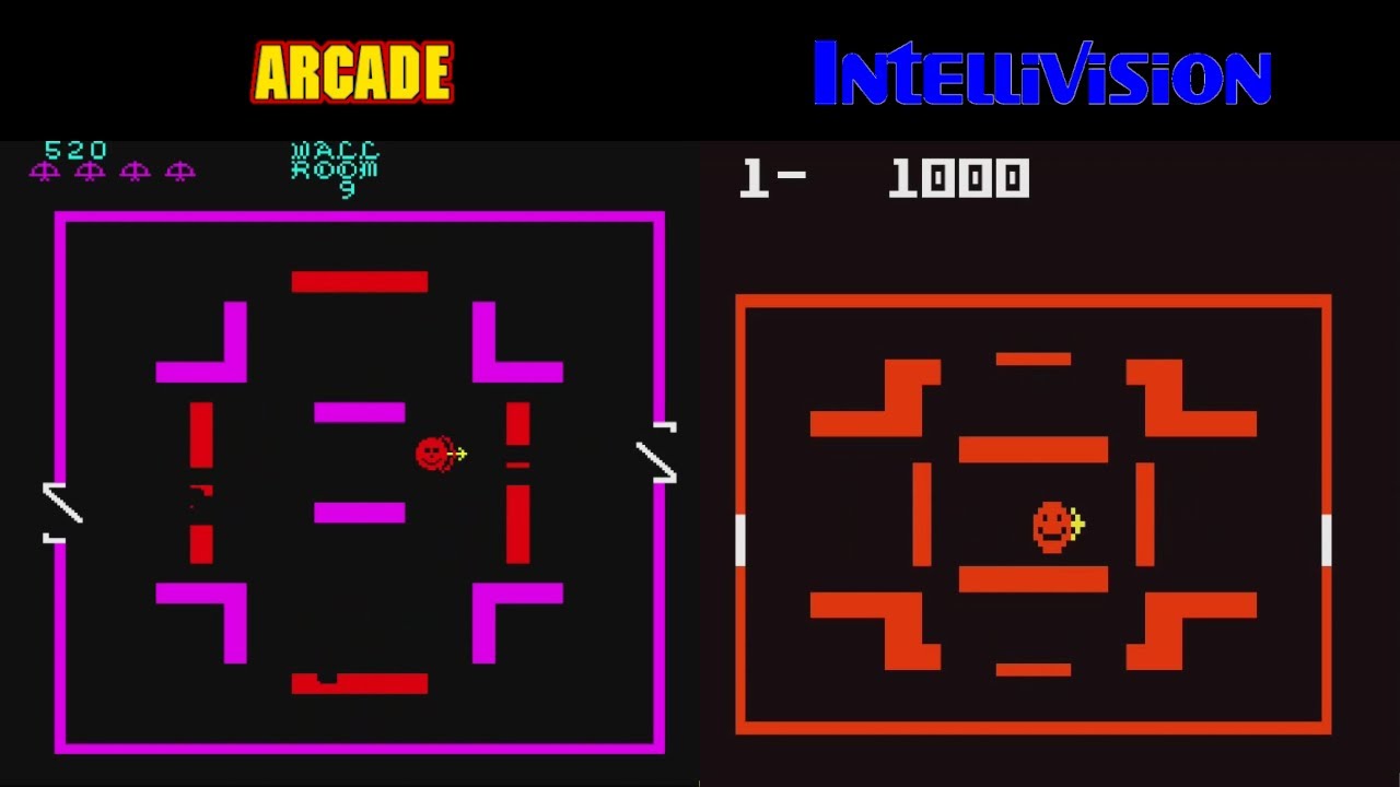 All Arcade Vs Intellivision Games Compared Side By Side